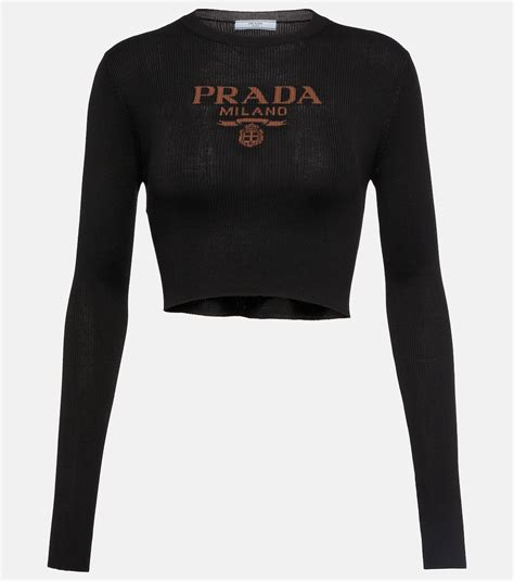 prada silk top|prada cropped tops.